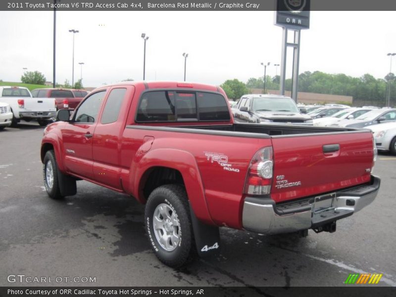 Barcelona Red Metallic / Graphite Gray 2011 Toyota Tacoma V6 TRD Access Cab 4x4