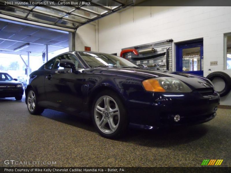 Carbon Blue / Black 2003 Hyundai Tiburon GT V6