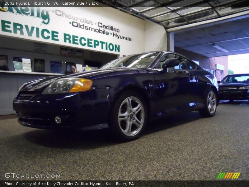 Carbon Blue / Black 2003 Hyundai Tiburon GT V6