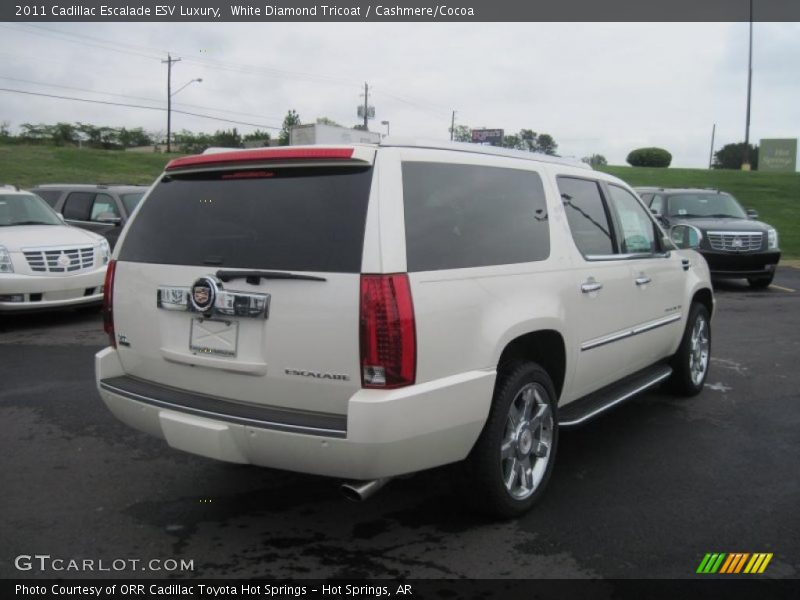 White Diamond Tricoat / Cashmere/Cocoa 2011 Cadillac Escalade ESV Luxury