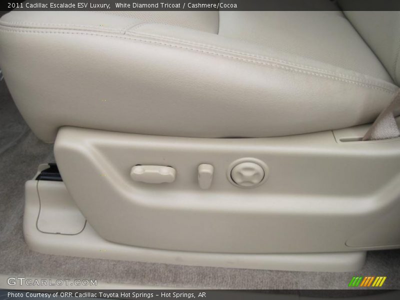 White Diamond Tricoat / Cashmere/Cocoa 2011 Cadillac Escalade ESV Luxury