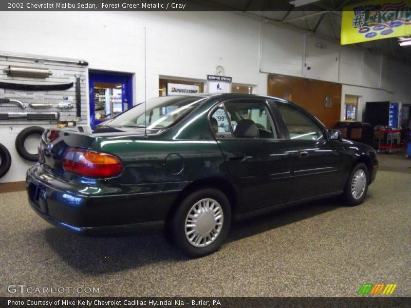 Forest Green Metallic / Gray 2002 Chevrolet Malibu Sedan