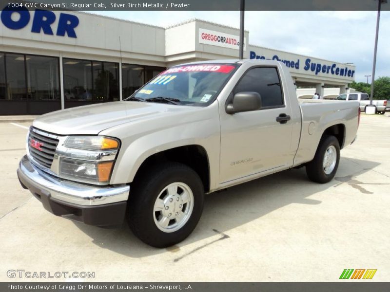 Silver Birch Metallic / Pewter 2004 GMC Canyon SL Regular Cab