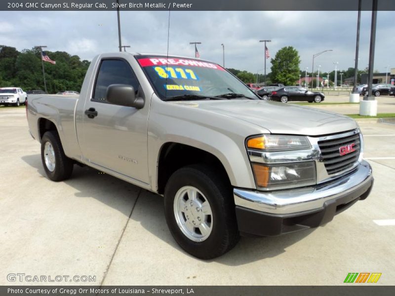 Silver Birch Metallic / Pewter 2004 GMC Canyon SL Regular Cab