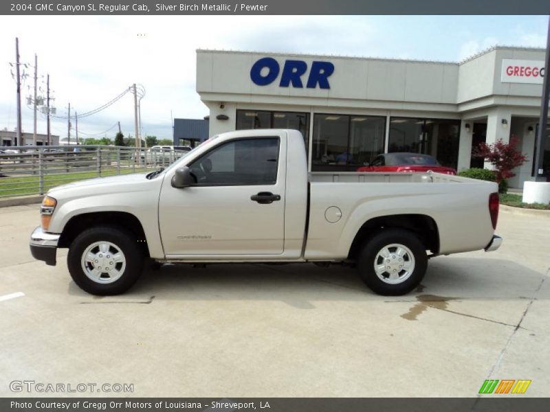 Silver Birch Metallic / Pewter 2004 GMC Canyon SL Regular Cab