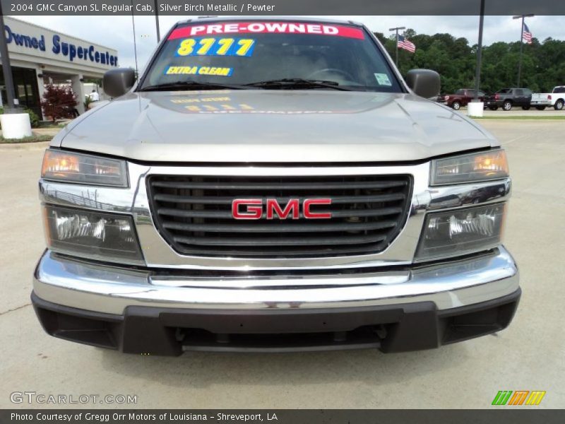 Silver Birch Metallic / Pewter 2004 GMC Canyon SL Regular Cab