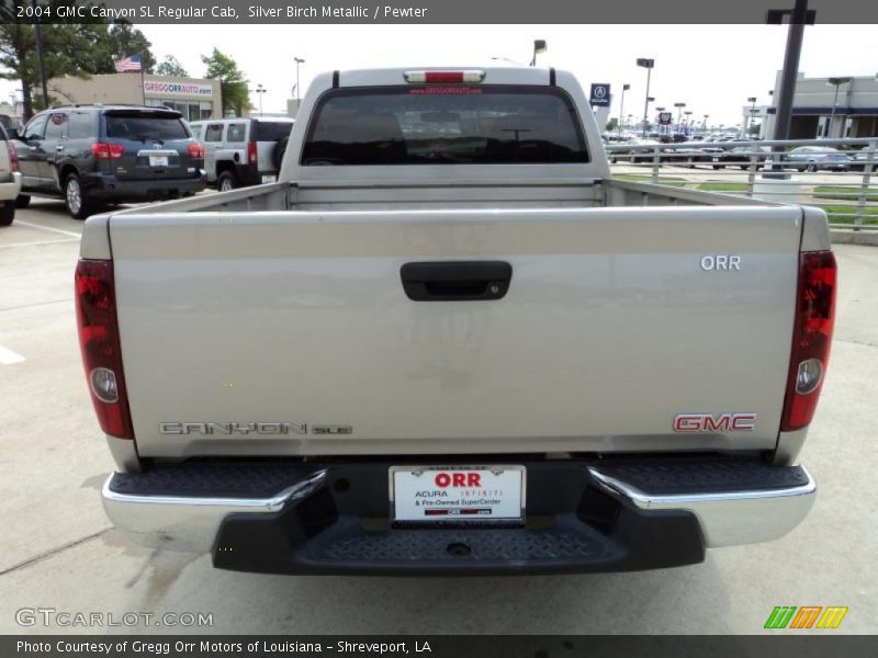 Silver Birch Metallic / Pewter 2004 GMC Canyon SL Regular Cab
