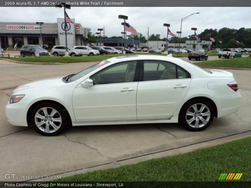 Alberta White Pearl / Parchment 2009 Acura RL 3.7 AWD Sedan