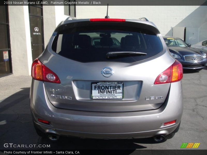 Platinum Graphite Metallic / Black 2009 Nissan Murano LE AWD
