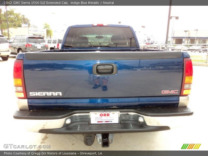 Indigo Blue Metallic / Neutral 2002 GMC Sierra 1500 SLE Extended Cab