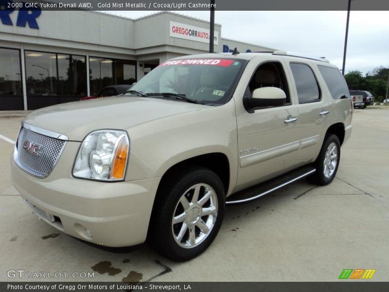 Gold Mist Metallic / Cocoa/Light Cashmere 2008 GMC Yukon Denali AWD