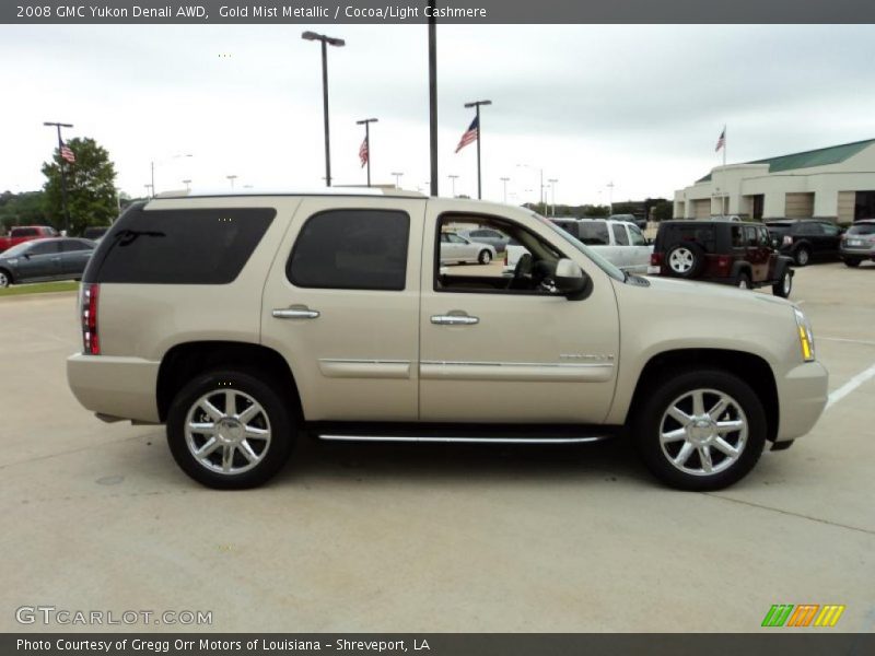 Gold Mist Metallic / Cocoa/Light Cashmere 2008 GMC Yukon Denali AWD