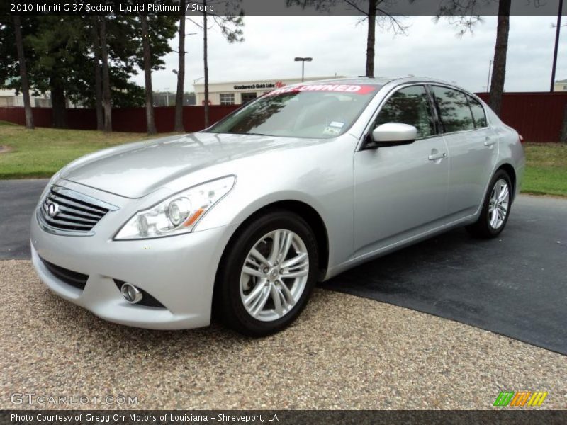 Liquid Platinum / Stone 2010 Infiniti G 37 Sedan
