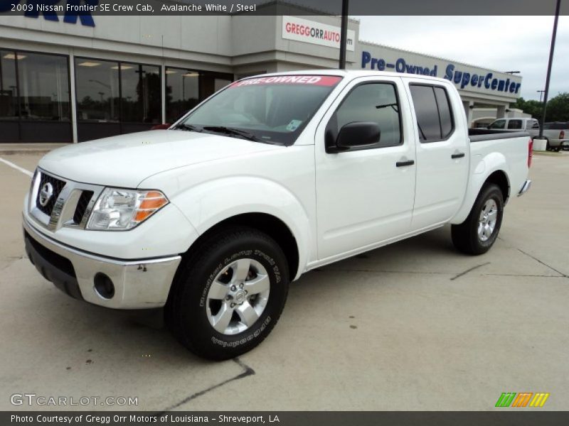 Avalanche White / Steel 2009 Nissan Frontier SE Crew Cab