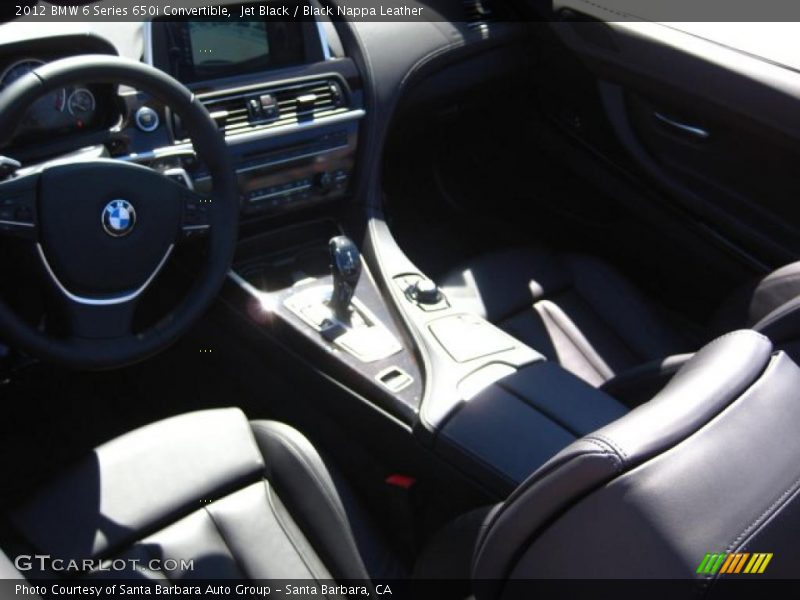 Jet Black / Black Nappa Leather 2012 BMW 6 Series 650i Convertible