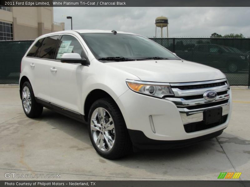 White Platinum Tri-Coat / Charcoal Black 2011 Ford Edge Limited
