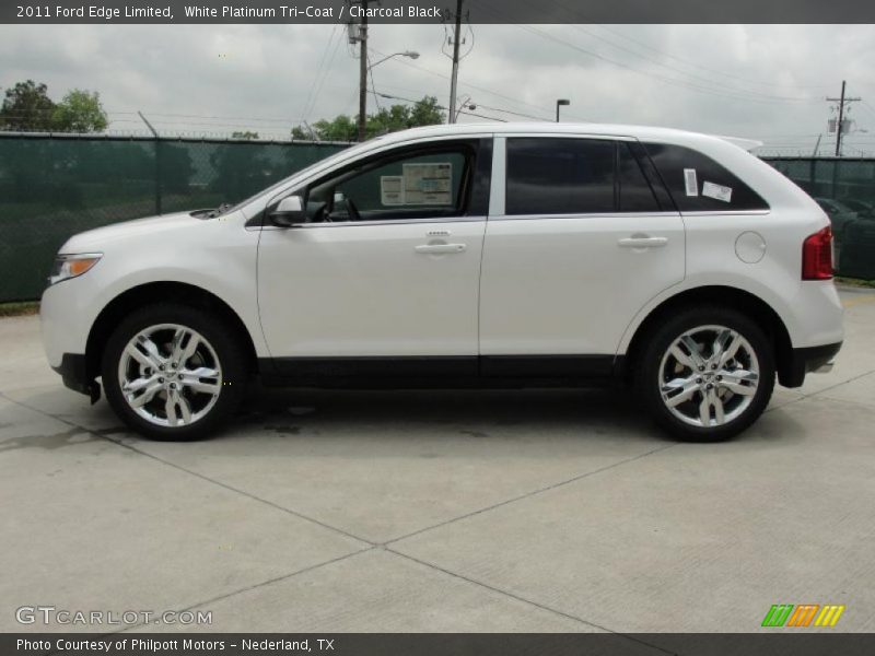White Platinum Tri-Coat / Charcoal Black 2011 Ford Edge Limited