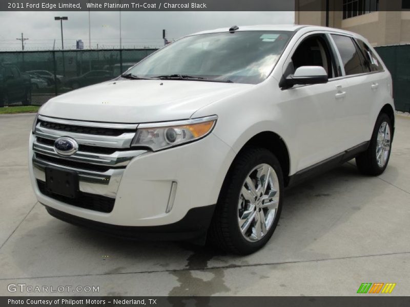 White Platinum Tri-Coat / Charcoal Black 2011 Ford Edge Limited
