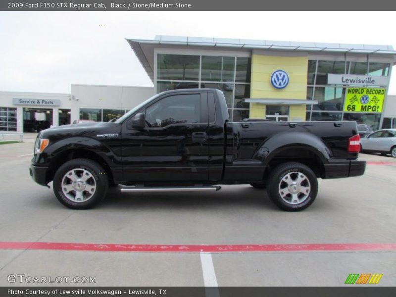Black / Stone/Medium Stone 2009 Ford F150 STX Regular Cab