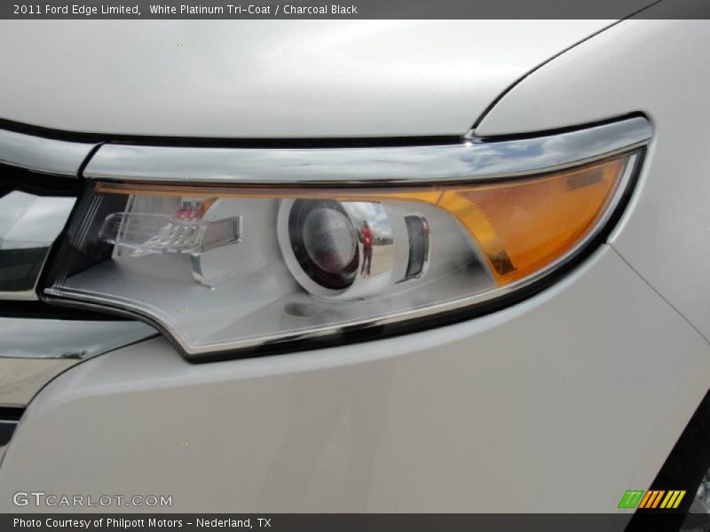 White Platinum Tri-Coat / Charcoal Black 2011 Ford Edge Limited