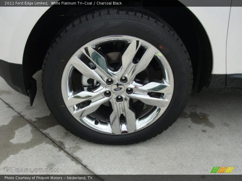 White Platinum Tri-Coat / Charcoal Black 2011 Ford Edge Limited