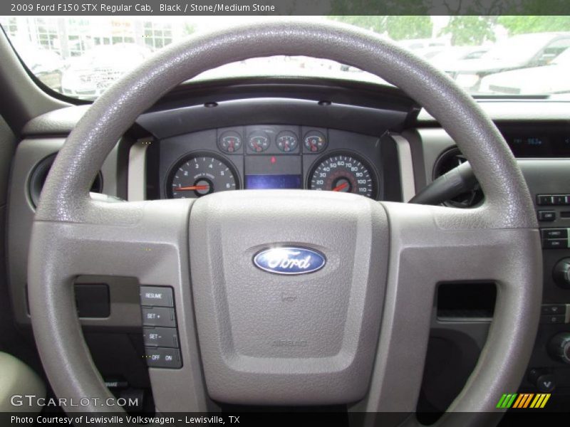 Black / Stone/Medium Stone 2009 Ford F150 STX Regular Cab