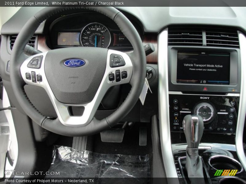 White Platinum Tri-Coat / Charcoal Black 2011 Ford Edge Limited