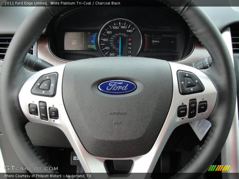White Platinum Tri-Coat / Charcoal Black 2011 Ford Edge Limited
