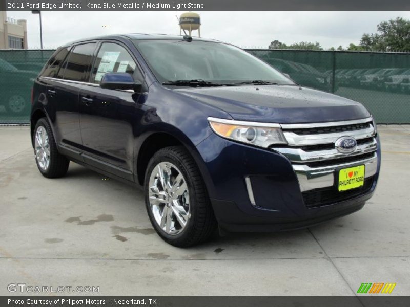 Kona Blue Metallic / Medium Light Stone 2011 Ford Edge Limited