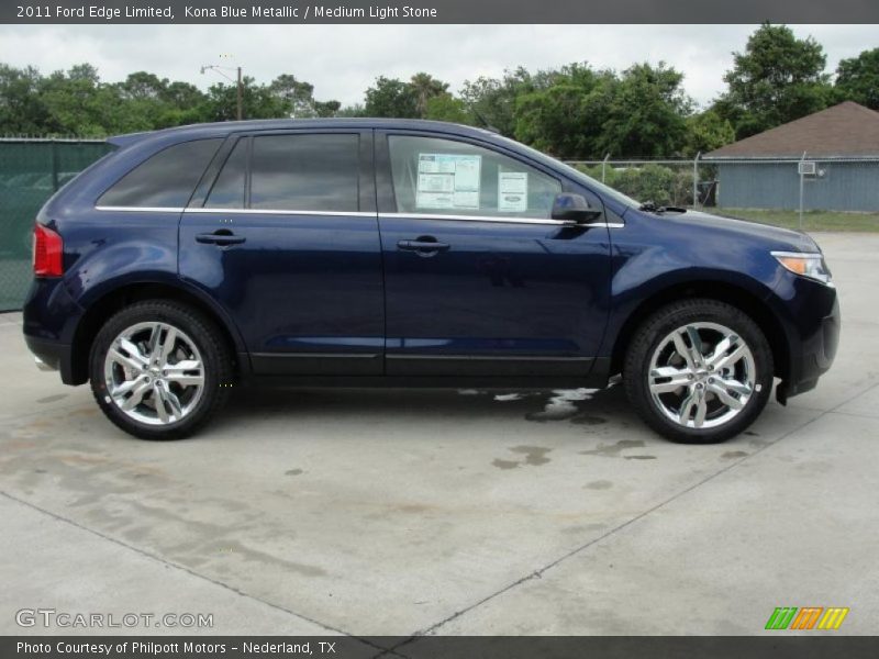 Kona Blue Metallic / Medium Light Stone 2011 Ford Edge Limited