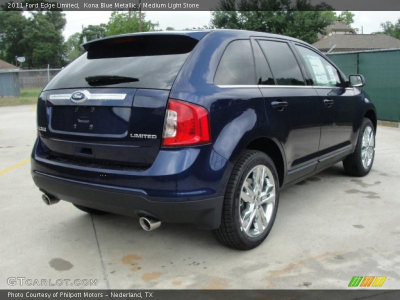 Kona Blue Metallic / Medium Light Stone 2011 Ford Edge Limited