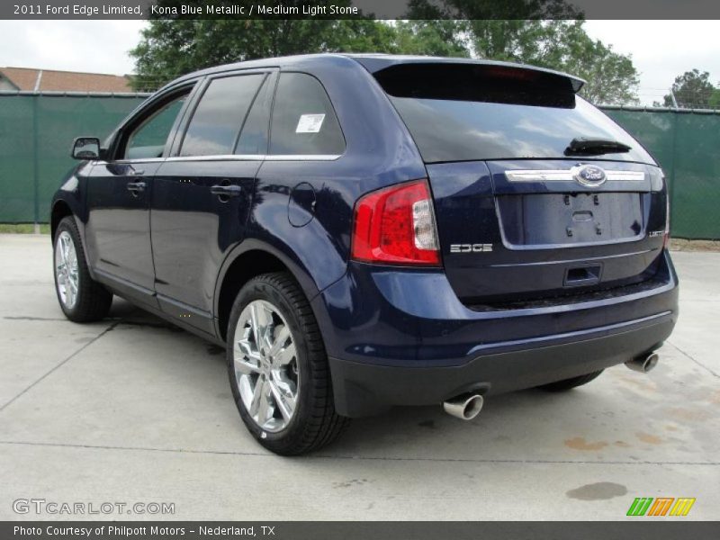 Kona Blue Metallic / Medium Light Stone 2011 Ford Edge Limited