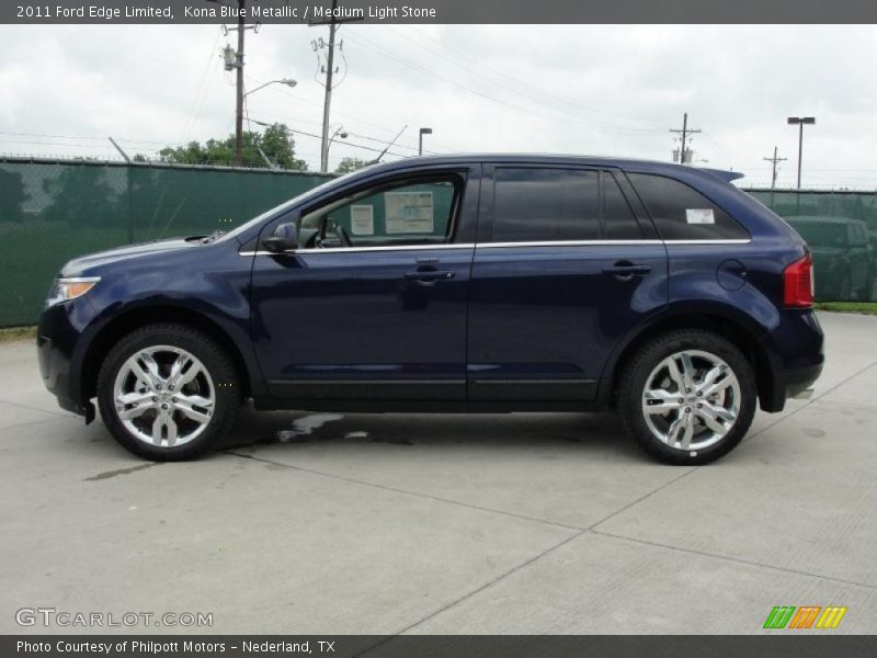 Kona Blue Metallic / Medium Light Stone 2011 Ford Edge Limited