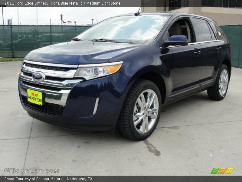 Kona Blue Metallic / Medium Light Stone 2011 Ford Edge Limited