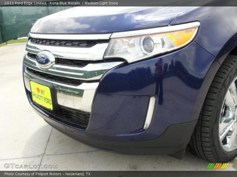 Kona Blue Metallic / Medium Light Stone 2011 Ford Edge Limited