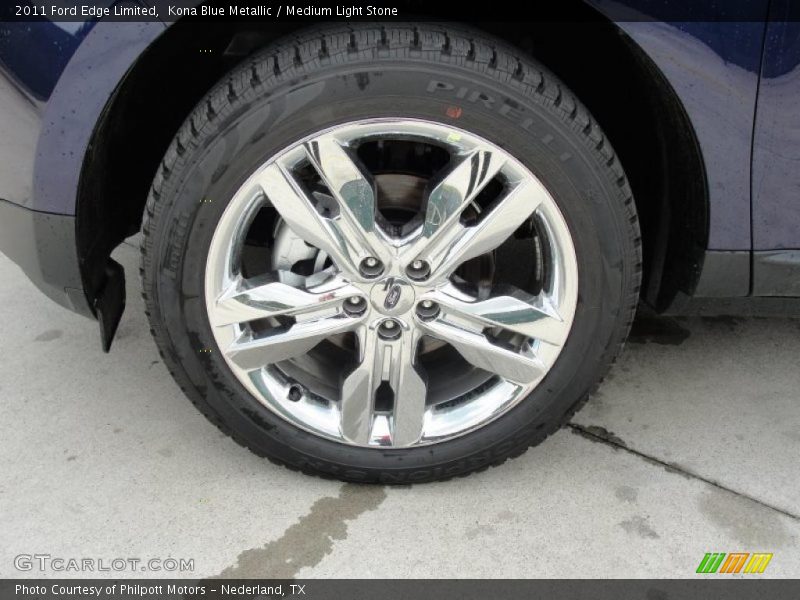 Kona Blue Metallic / Medium Light Stone 2011 Ford Edge Limited