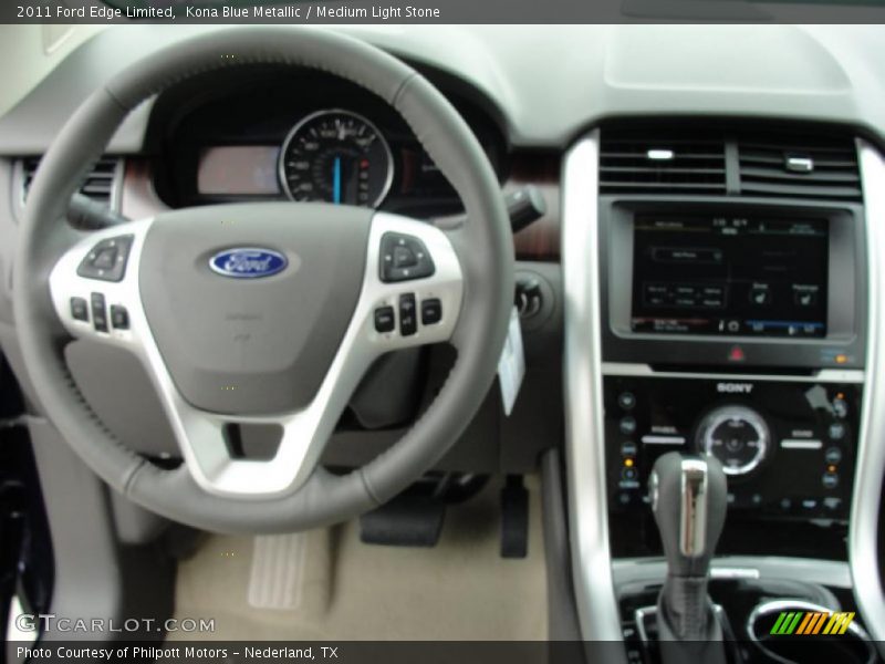 Kona Blue Metallic / Medium Light Stone 2011 Ford Edge Limited