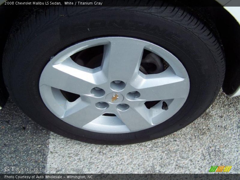 White / Titanium Gray 2008 Chevrolet Malibu LS Sedan