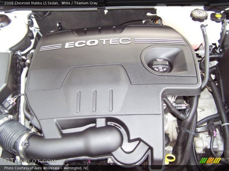 White / Titanium Gray 2008 Chevrolet Malibu LS Sedan