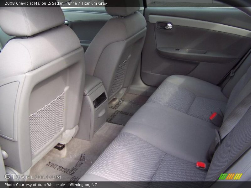 White / Titanium Gray 2008 Chevrolet Malibu LS Sedan