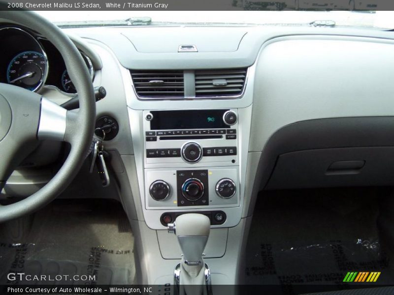 White / Titanium Gray 2008 Chevrolet Malibu LS Sedan