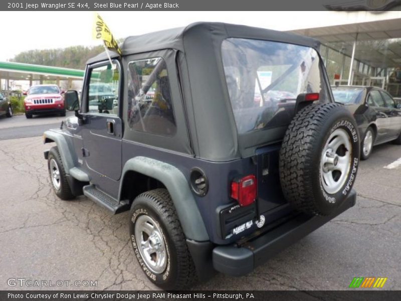 Steel Blue Pearl / Agate Black 2001 Jeep Wrangler SE 4x4