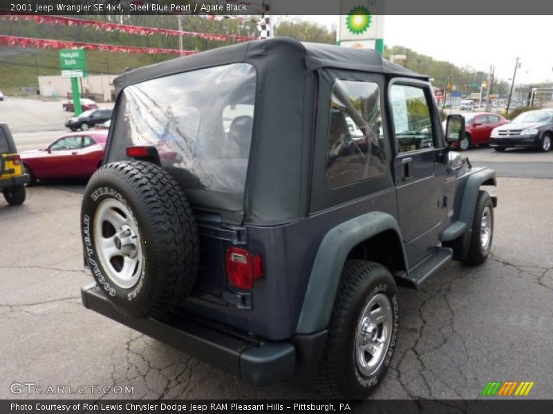 Steel Blue Pearl / Agate Black 2001 Jeep Wrangler SE 4x4
