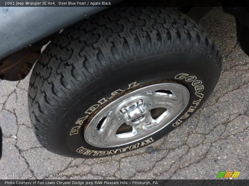 Steel Blue Pearl / Agate Black 2001 Jeep Wrangler SE 4x4
