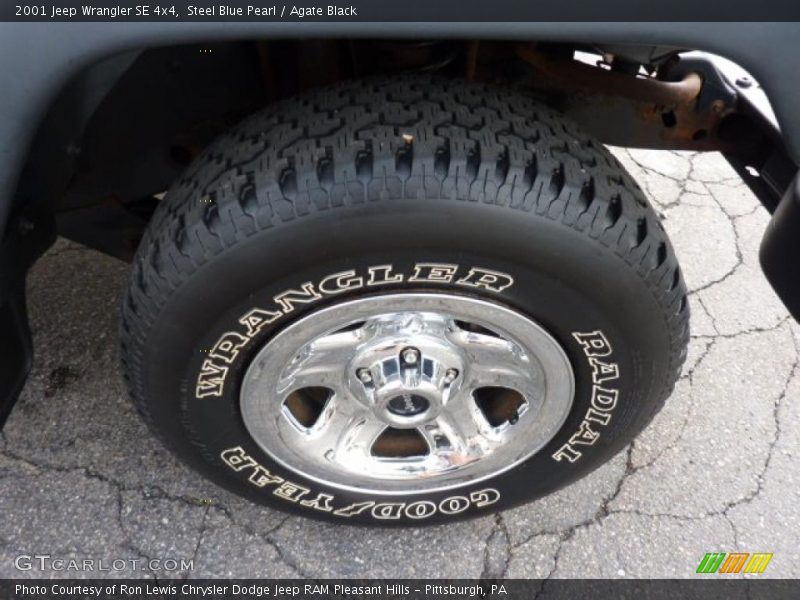 Steel Blue Pearl / Agate Black 2001 Jeep Wrangler SE 4x4
