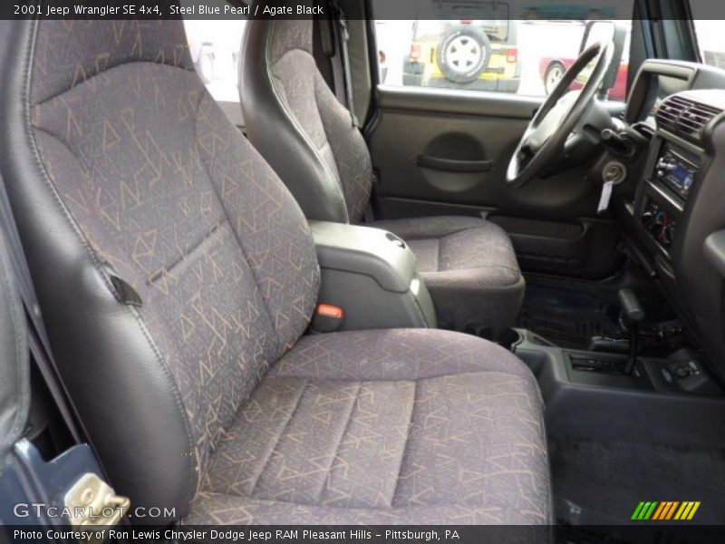 Steel Blue Pearl / Agate Black 2001 Jeep Wrangler SE 4x4