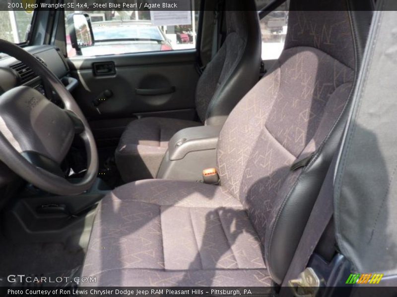 Steel Blue Pearl / Agate Black 2001 Jeep Wrangler SE 4x4