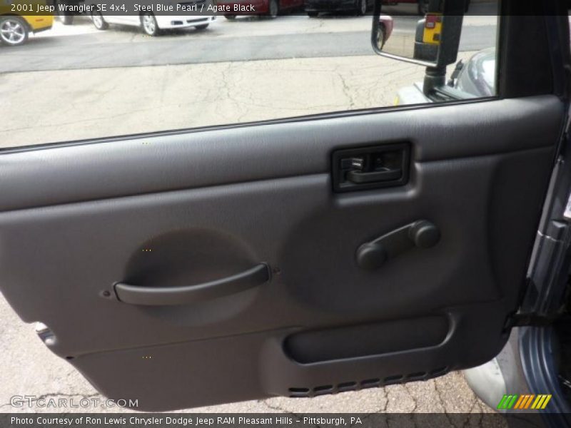 Steel Blue Pearl / Agate Black 2001 Jeep Wrangler SE 4x4