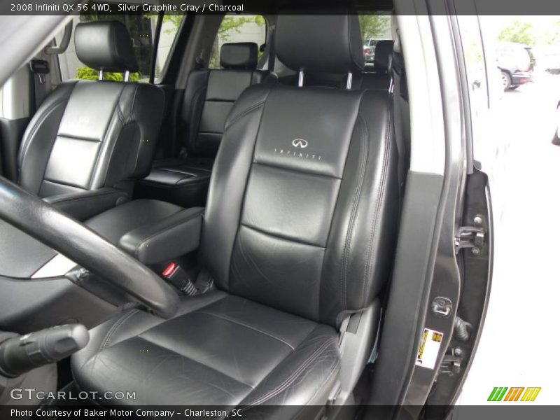 Silver Graphite Gray / Charcoal 2008 Infiniti QX 56 4WD