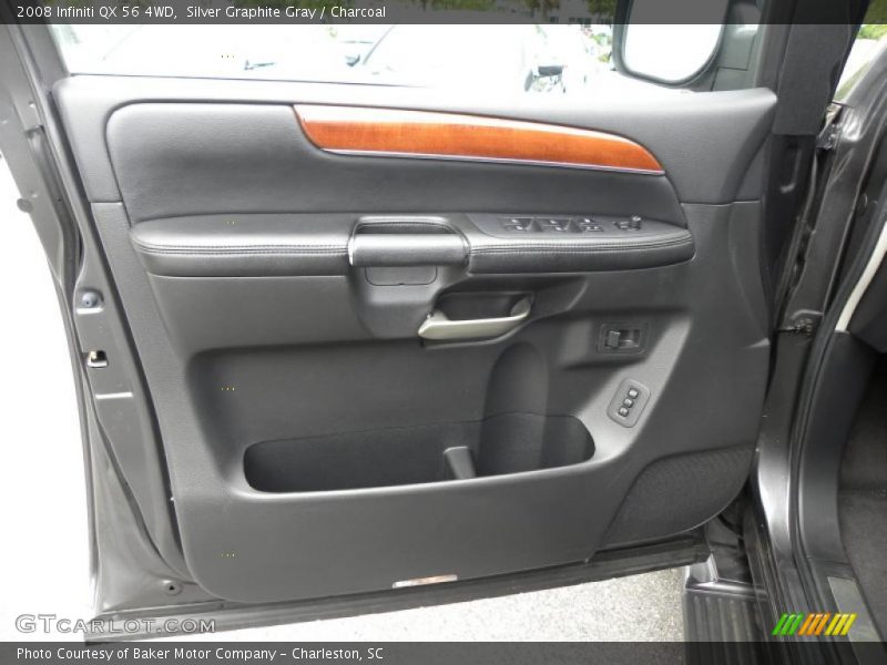 Silver Graphite Gray / Charcoal 2008 Infiniti QX 56 4WD